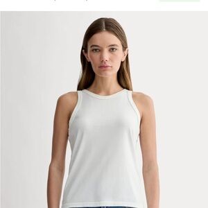 Everlane Women's White Sleeveless Tank Top